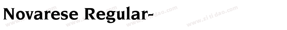 Novarese Regular字体转换